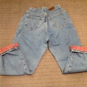 Vintage flannel lined LL BEAN jeans